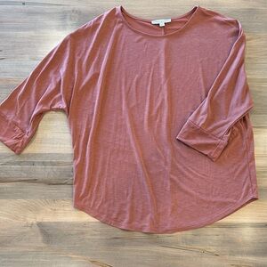 Green Envelope Dusty Rose Dolman Sleeve Tunic
